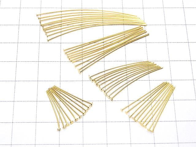 Silver925  Head Pin [0.5x20][0.5x25][0.5x30][0.5x40][0.5x50] 18KGP 10pcs