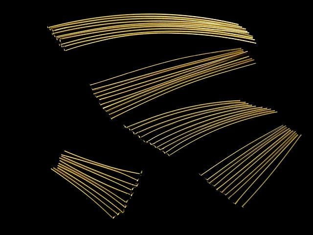 Silver925  Head Pin [0.5x20][0.5x25][0.5x30][0.5x40][0.5x50] 18KGP 10pcs