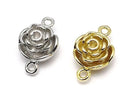 Metal Parts Jump Ring with Magnetic Clasp 20x13x9mm Flower 2pcs