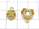 Metal Parts Jump Ring with Magnetic Clasp 20x13x9mm Flower 2pcs