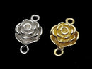 Metal Parts Jump Ring with Magnetic Clasp 20x13x9mm Flower 2pcs