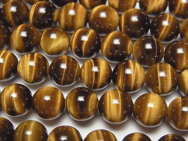 Round, Tiger's Eye Gemstone Beads