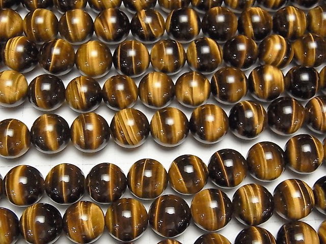 [Video] Yellow Tiger's Eye AAA Round 12mm 1/4 or 1strand beads (aprx.15inch/37cm)