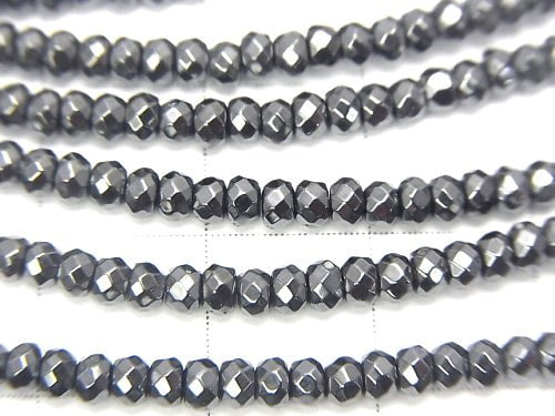 1strand $6.79! Hematite  Faceted Button Roundel 3x3mm x2mm  1strand beads (aprx.15inch/38cm)