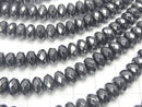 1strand $7.79! Hematite  Faceted Button Rondelle 7x7mm x4mm  1strand beads (aprx.15inch/38cm)