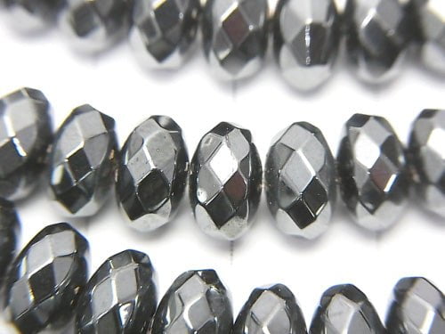 1strand $7.79! Hematite  Faceted Button Roundel 8x8mm x4mm  1strand beads (aprx.15inch/38cm)