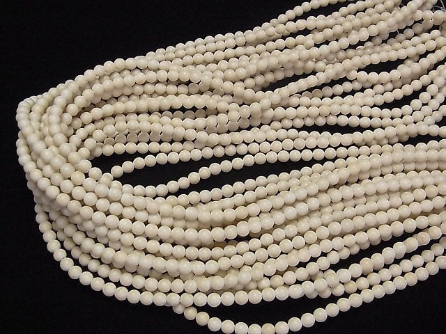 [Video]Riverstone Frosted (Matte) Round 4mm 1strand beads (aprx.14inch/34cm)