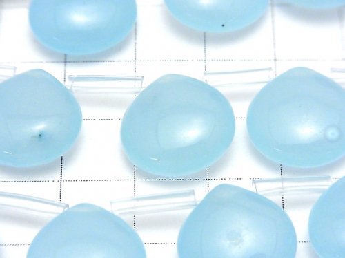 Light Blue Jade Chestnut 15x15x7mm 1strand beads (aprx.15inch/38cm)