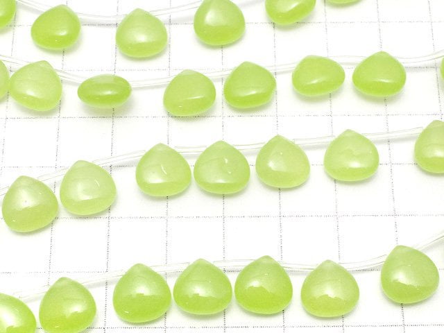 Yellow Green - Jade Chestnut 10x10x5mm 1strand beads (aprx.15inch/38cm)