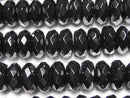 Onyx  Faceted Button Rondelle 10x10x5mm half or 1strand beads (aprx.15inch/36cm)