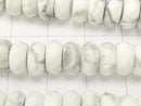 Howlite Magnesite  Faceted Button Rondelle 8x8x4 half or 1strand beads (aprx.15inch/38cm)