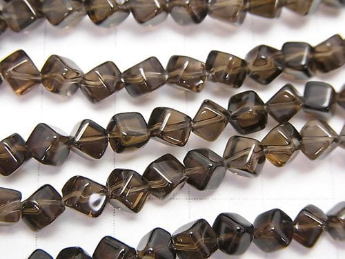 Smoky Quartz AAA Dice 6x6x6mm half or 1strand beads (aprx.15inch/38cm)