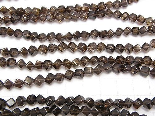 Smoky Quartz AAA Dice 6x6x6mm half or 1strand beads (aprx.15inch/38cm)