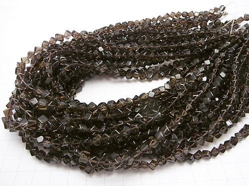 Smoky Quartz AAA Dice 6x6x6mm half or 1strand beads (aprx.15inch/38cm)