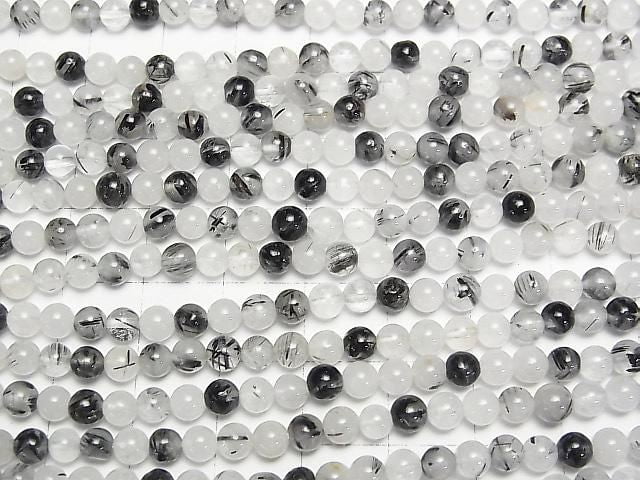 Tourmaline Quartz AA Round 4mm 1strand beads (aprx.15inch/38cm)