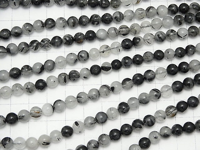 1strand $9.79! Tourmaline Quartz AA + Round 6mm 1strand beads (aprx.15inch / 38cm)