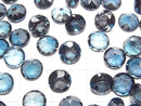 [Video]High Quality London Blue Topaz AAA Loose stone Round Faceted 7x7mm 2pcs