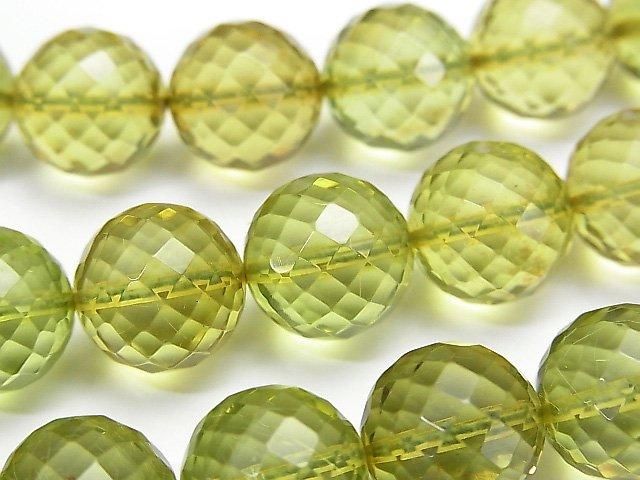 [Video] Green Amber AAA- Faceted Round 12mm 3pcs