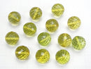[Video] Green Amber AAA 64Faceted Round 12mm 3pcs-1strand beads (aprx.15inch / 38cm)
