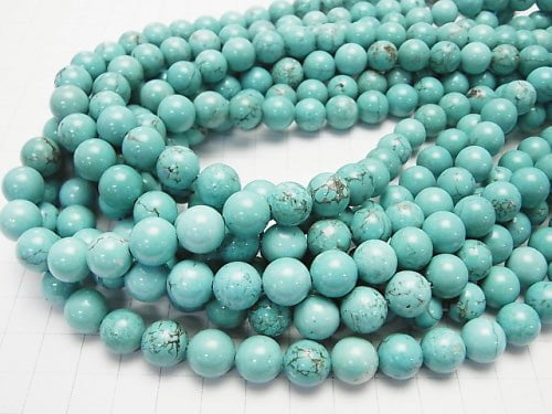 1strand $4.79! Magnesite Turquoise  Round 10mm 1strand beads (aprx.15inch/37cm)
