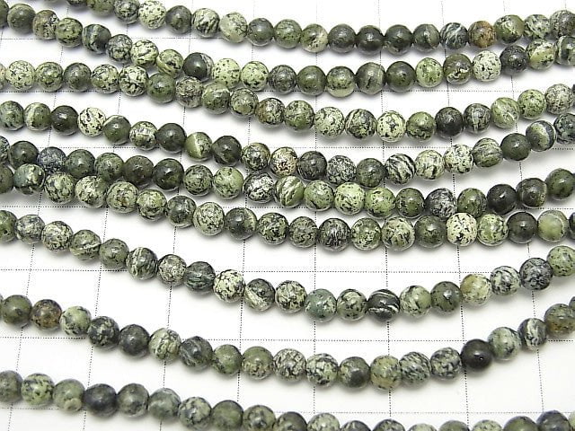 1strand $5.79! Brazil Serpentine Round 4mm 1strand beads (aprx.15inch / 37cm)
