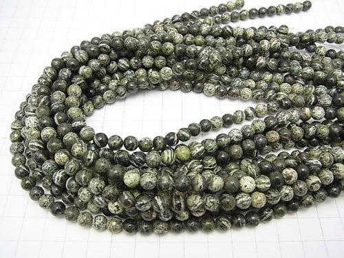 [Video] Brazil Serpentine Round 6mm 1strand beads (aprx.15inch / 38cm)