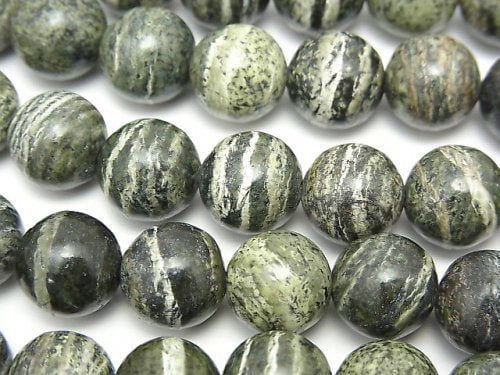 Brazil Serpentine Round 10 mm half or 1 strand beads (aprx.15 inch / 37 cm)