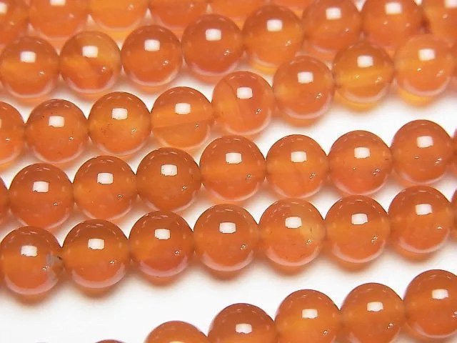 Carnelian, Round Gemstone Beads