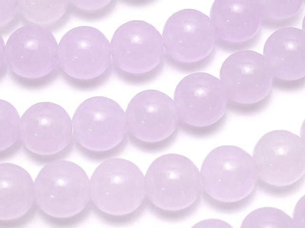 Light purple jade round 8mm 1strand beads (aprx.15inch/38cm)