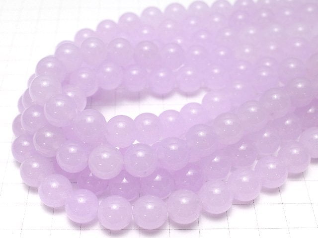 Light purple Jade Round 12mm 1strand beads (aprx.15inch / 38cm)