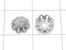 Metal Bead Caps, 7x7x2mm, Silver, 10pcs