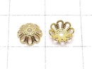 Metal Bead Caps, 7x7x2mm, Gold, 10pcs