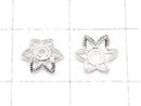 Metal parts Bead cap 7x7x0.5mm Silver color 10pcs