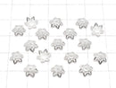 Metal parts Bead cap 7x7x0.5mm Silver color 10pcs