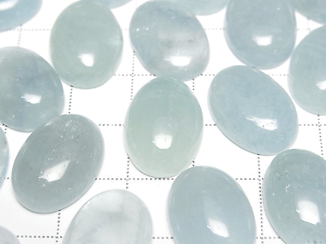 [Video] Namibia Aquamarine AAA- Oval Cabochon 18x13mm 1pc