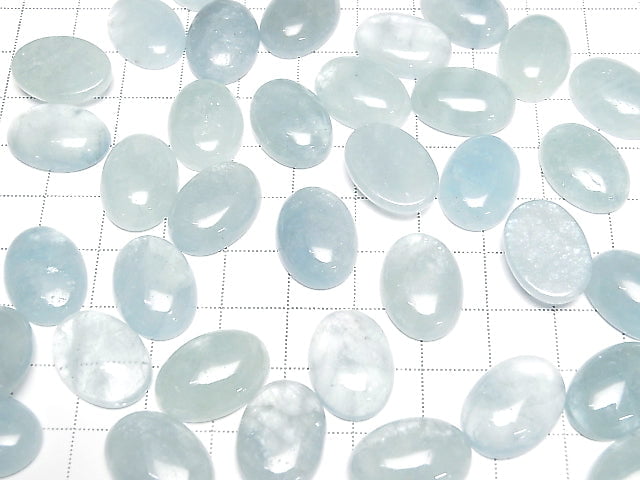[Video] Namibia Aquamarine AAA- Oval Cabochon 18x13mm 1pc