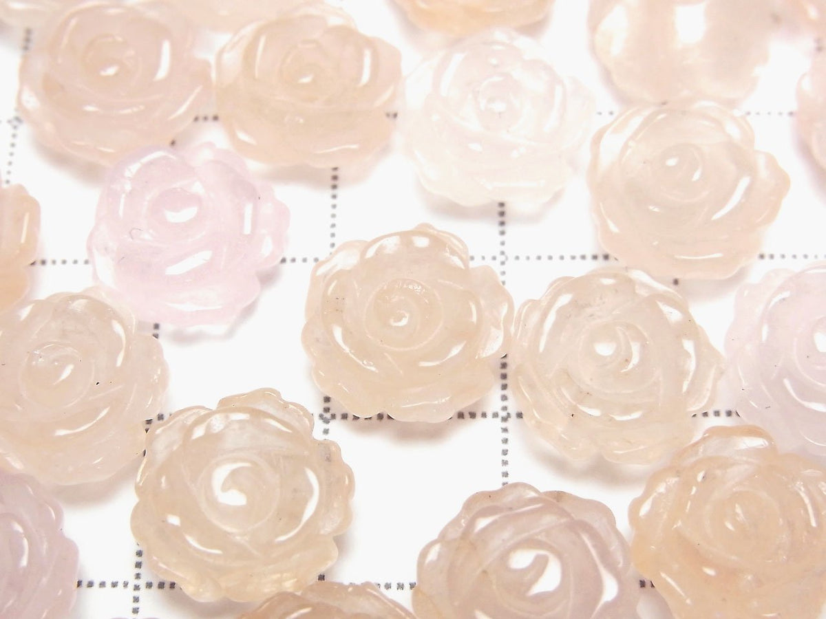 Morganite AAA Rose 12 mm [trou à moitié percé] 2 pièces