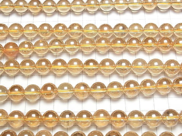 [Video] Golden Aura Crystal Quartz  Round 12mm half or 1strand beads (aprx.14inch/35cm)