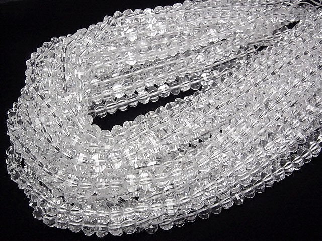 [Video]High Quality! Crystal AAA 6Faceted Multiple Facets Faceted Button Roundel 8x8x6mm 1/4 or 1strand beads (aprx.15inch/38cm)