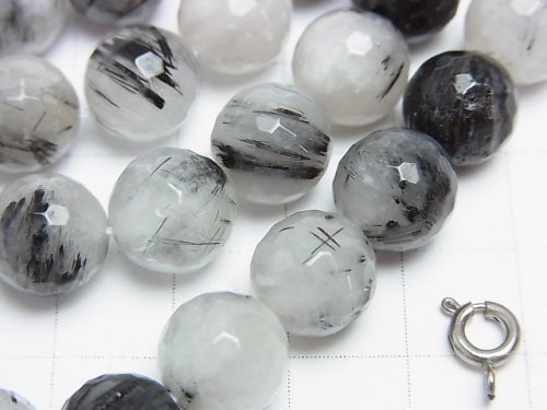 Tourmaline Quartz AA 128 Faceted Round 10 mm half or 1 strand beads (aprx.15 inch / 38 cm)