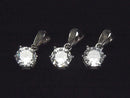 Silver925  Cubic Zirconia  Pendant 7x7x5mm 1pc
