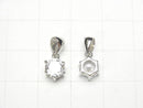 Silver925  Cubic Zirconia  Pendant 7x7x5mm 1pc