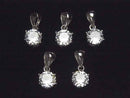 Silver925  Cubic Zirconia  Pendant 7x7x5mm 1pc