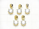 Silver925  Cubic Zirconia  Pendant 7x7x5mm 18KGP 1pc $3.79!