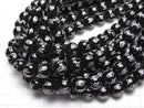 Silver! Six-syllable Mantra Carving! Onyx Round 8 mm, 10 mm, 12 mm, 14 mm 1 strand beads (aprx.15 inch / 36 cm)