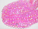 Pink Luna Flash Round 10mm 1strand beads (aprx.15inch/36cm)