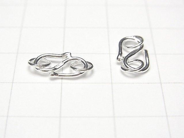 S Hook 8mm,9mm,11mm No coating 1pc with Silver925 Jump Ring