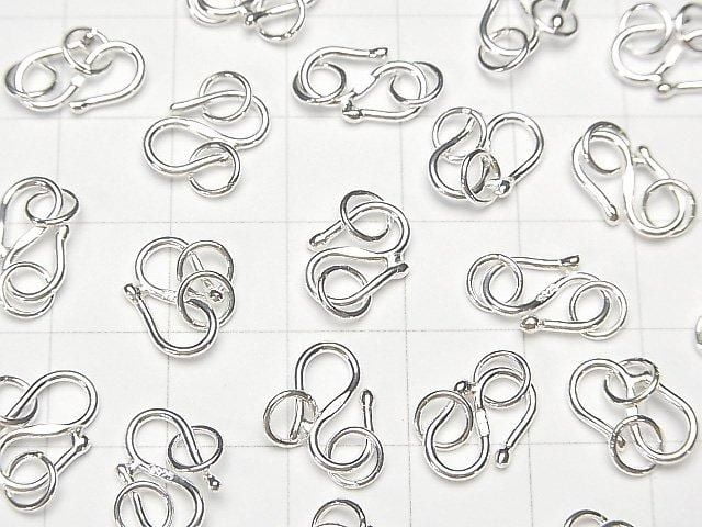S Hook 8mm,9mm,11mm No coating 1pc with Silver925 Jump Ring