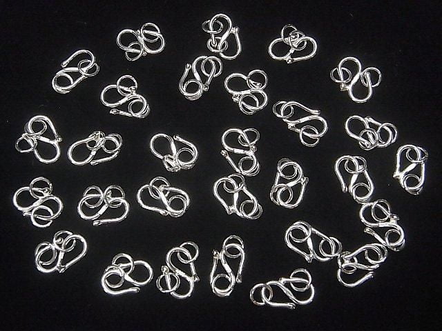 S Hook 8mm,9mm,11mm No coating 1pc with Silver925 Jump Ring