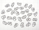 S Hook 8mm,9mm,11mm Rhodium Plated 2pcs with Silver925 Jump Ring
